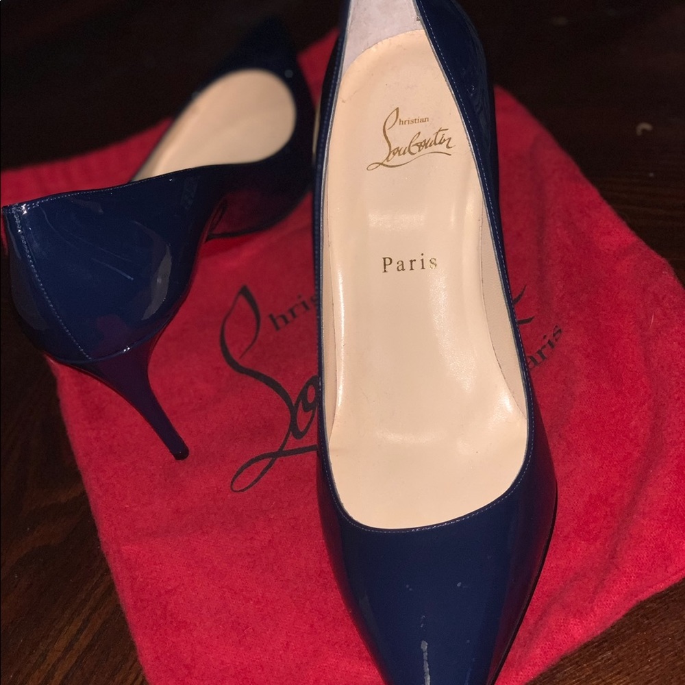 navy blue Louboutins
